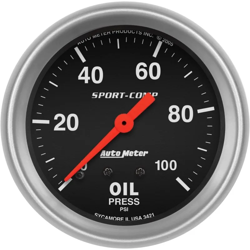 

3421 Sport-Comp Mechanical Oil Pressure Gauge Regular, 2-5/8" (66.7mm)