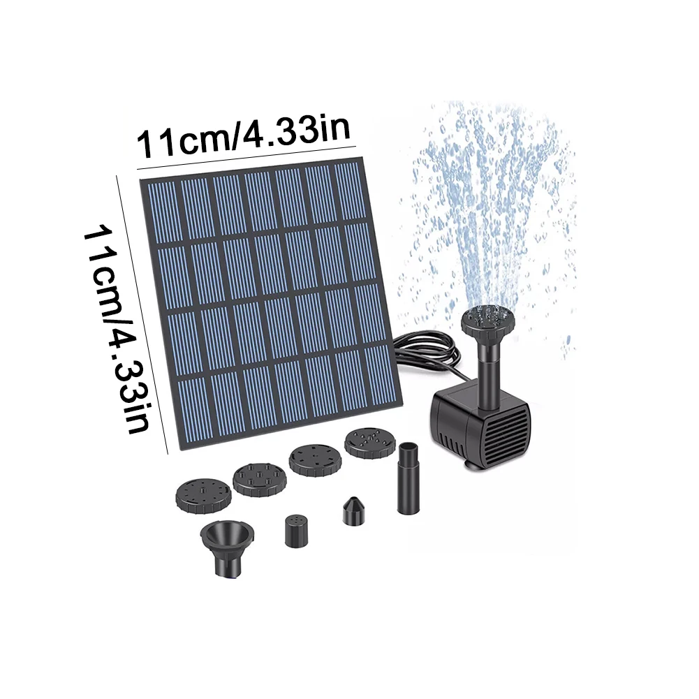 Zasilana energią słoneczną pompa wodna Solar Fountain Pond Pump Kit Solar Water Pump Zestaw do kąpieli dla ptaków Ponds Garden Fish Tank