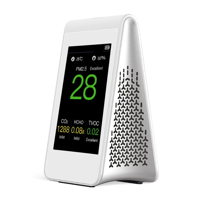 B6 8 in1 Air Quality Monitor CO2 Meter PM2.5 Detector Temperature Humidity sensor with WiFi USB charge