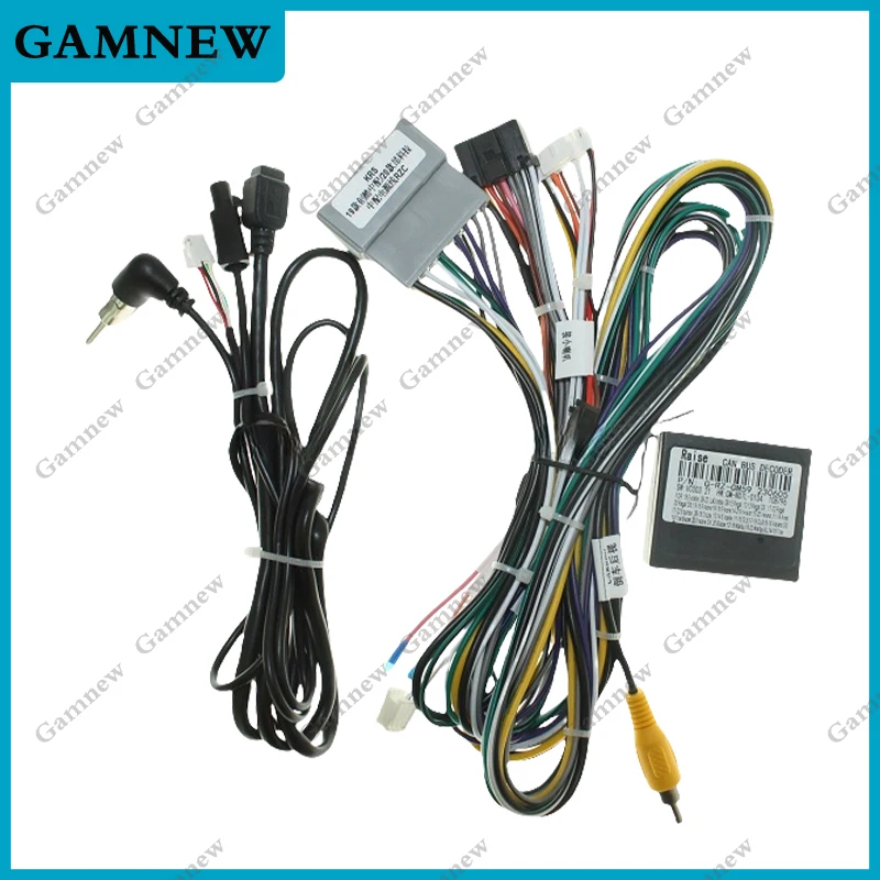 Car 16pin Audio Wiring Harness With Canbus Box For Chevrolet TRAX Buick Enclave Stereo Installation Wire Adapter