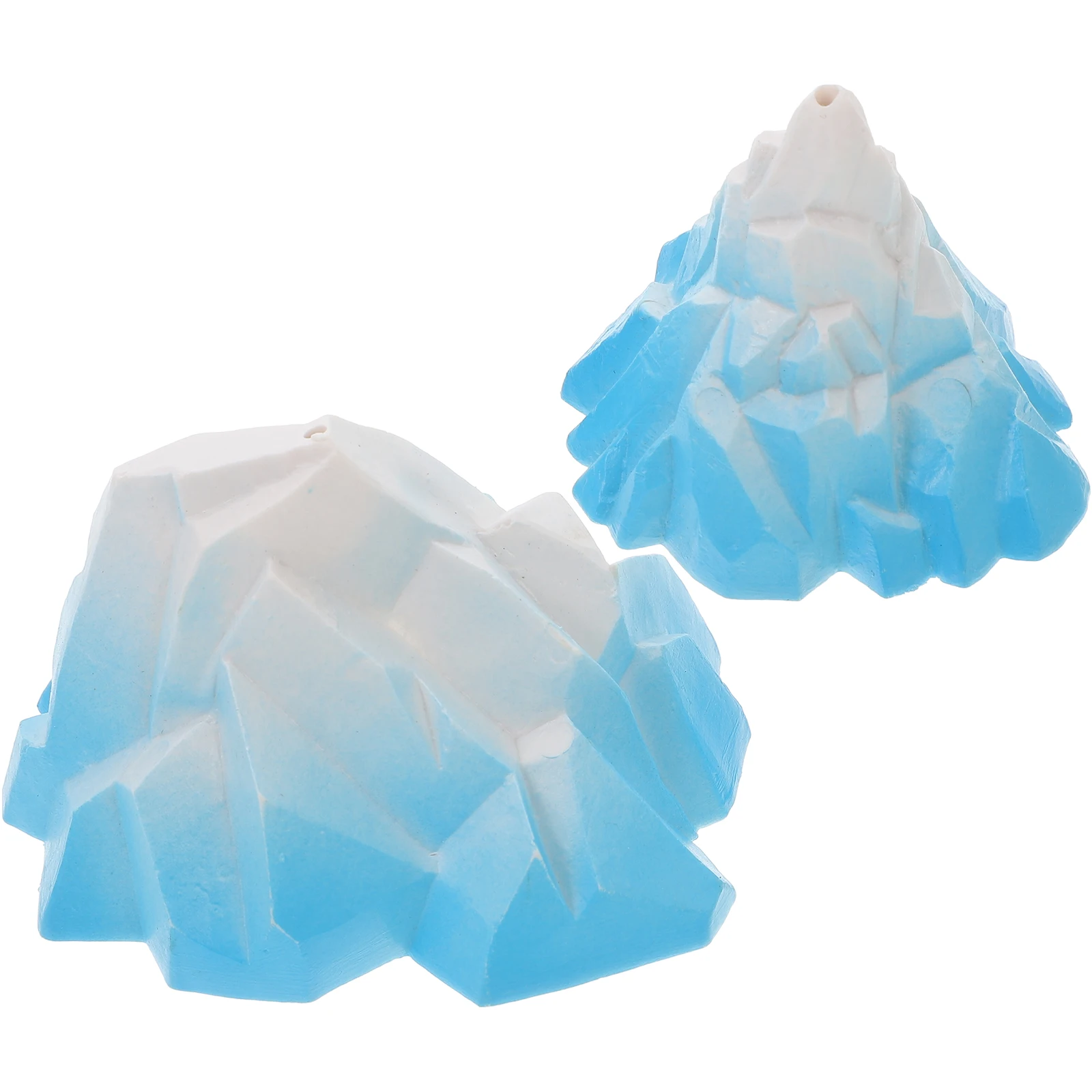 

2 Pcs Iceberg Decoration Figure Mini Fish Decorations for Home Ornaments Figurines Pvc Fishtank