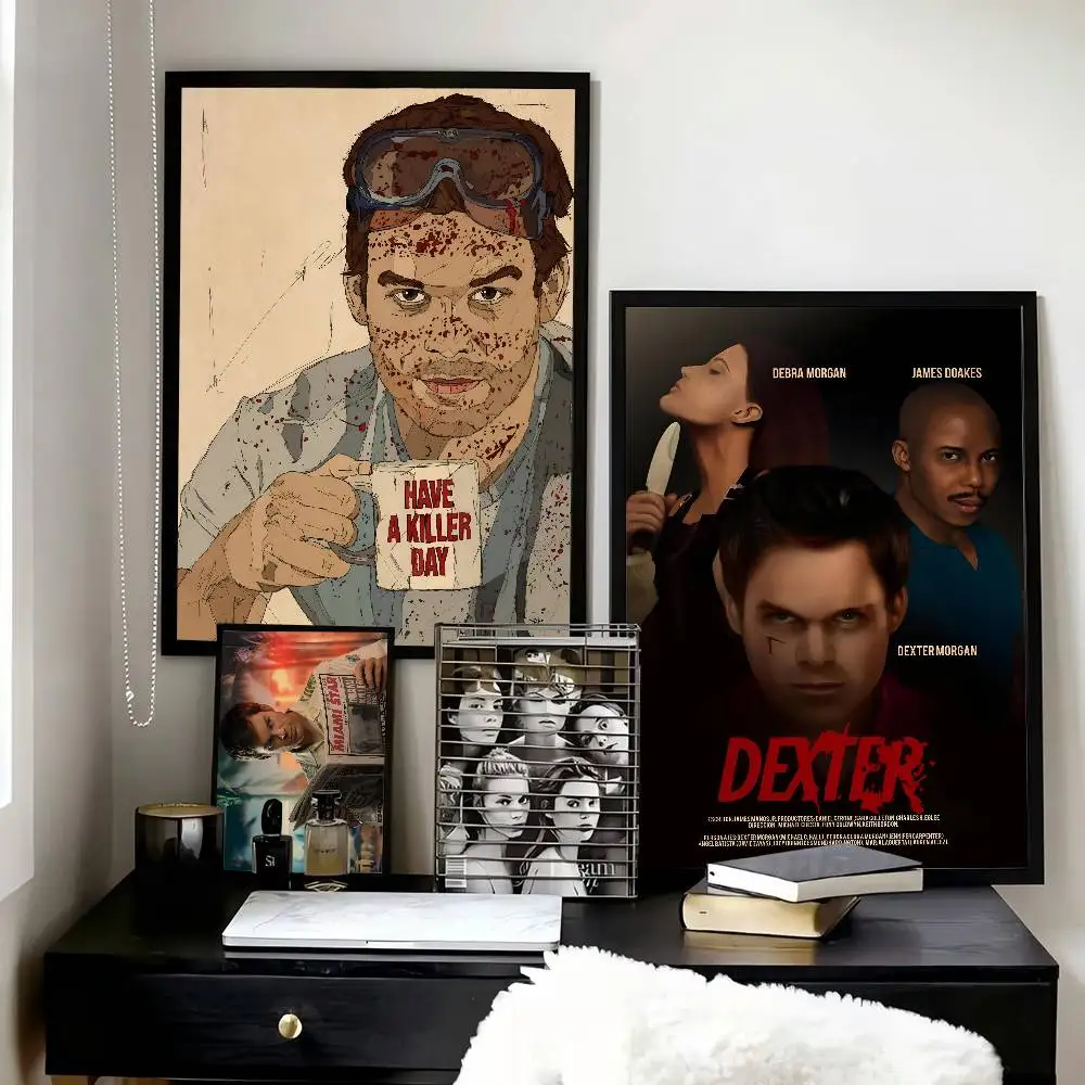 Movie Tv Show Dexter  Poster and Prints Wall Art Pictures for Modern Bedroom Game Room Home Decor
