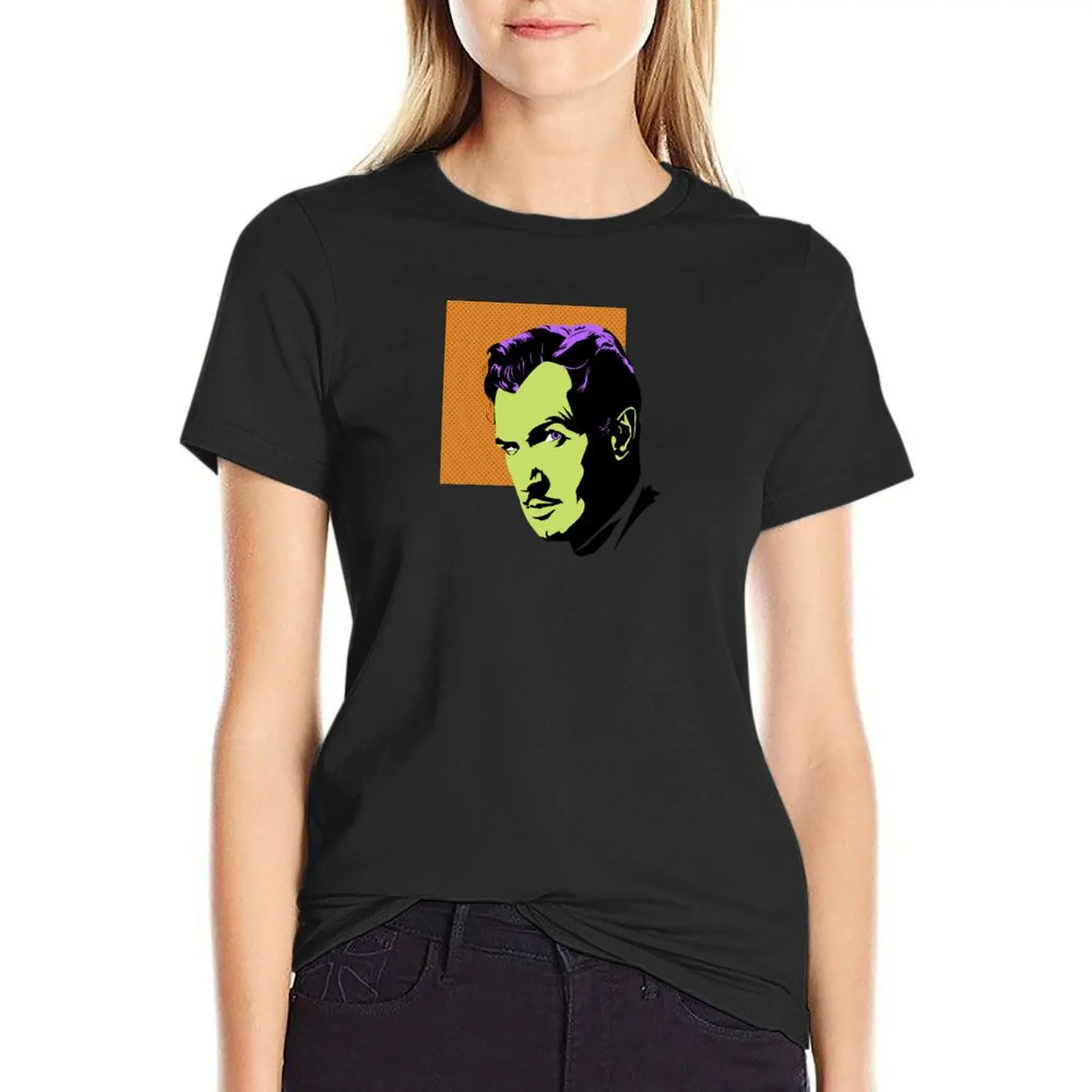 Vincent Price T-Shirt tops animal print Woman clothes