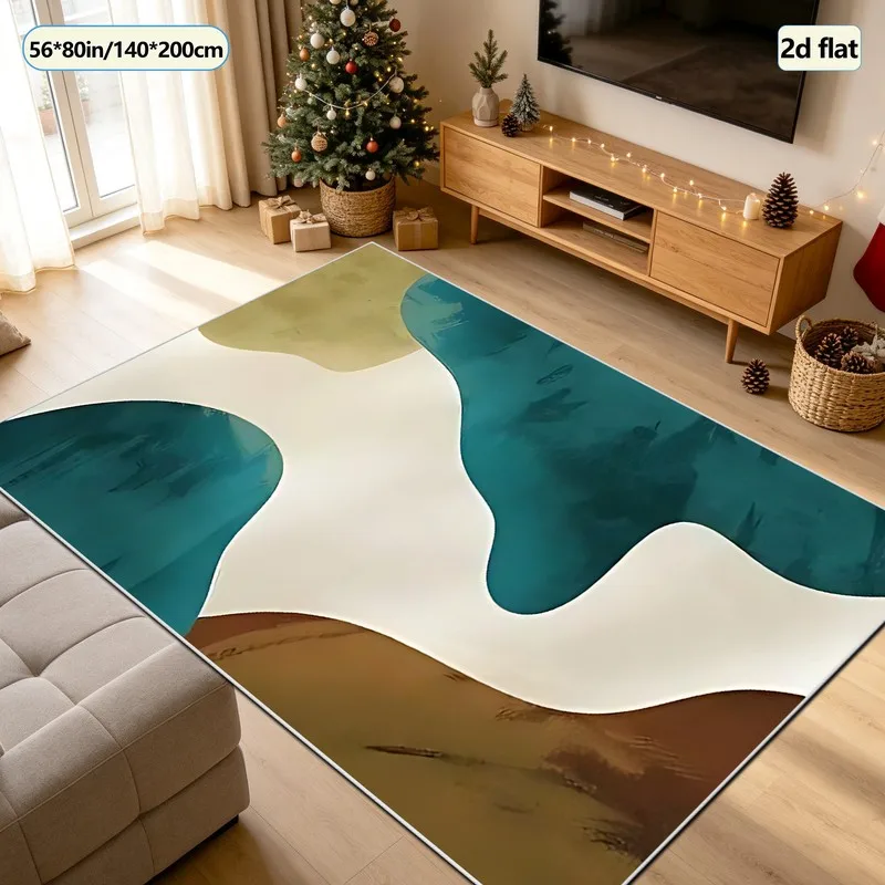 1 Piece of Abstract Fluid Art Carpet, Soft and Comfortable, Suitable for All Seasons, Lightweight and Easy to Care For, Home Decor, Living Room, Bedroom, Entryway, Winter, Autumn