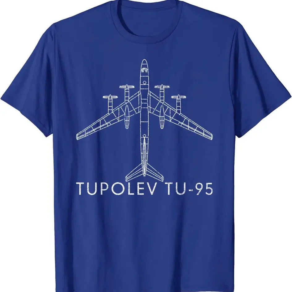 2026 New 3d Print Russian Warplane Tupolev Tu-95 Bear Strategic Bomber T-Shirt Summer Men T Shirt New Streetwear Oversize tees