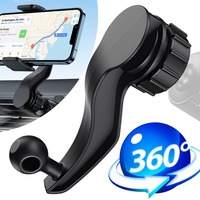 17mm Ball Joint Car Phone Holder Extension Rod 360° Rotatable Black Plastic Extender Auto Air Vent Mount GPS Stand Accessories