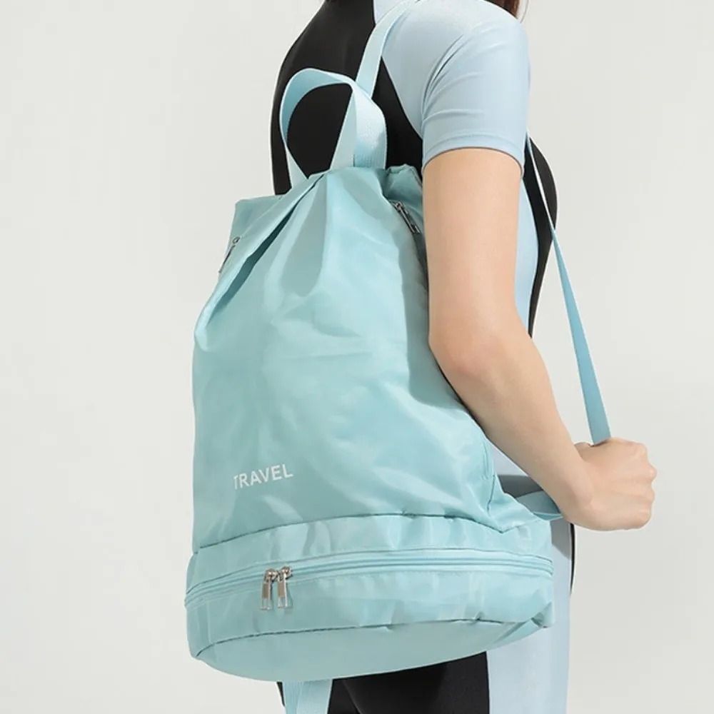 Waterproof Swimming Bag Dry Wet Separation Lightweight Outdoor Beach Bag Shoe Compartment Simple Fitness Bag Water Sports