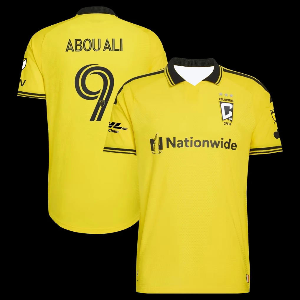 2026 Columbus Crew Fußballtrikot Gelb 3D-Druck Revers Sport-T-Shirt Bequem Atmungsaktiv Familien-Partnerlook – Detail 6