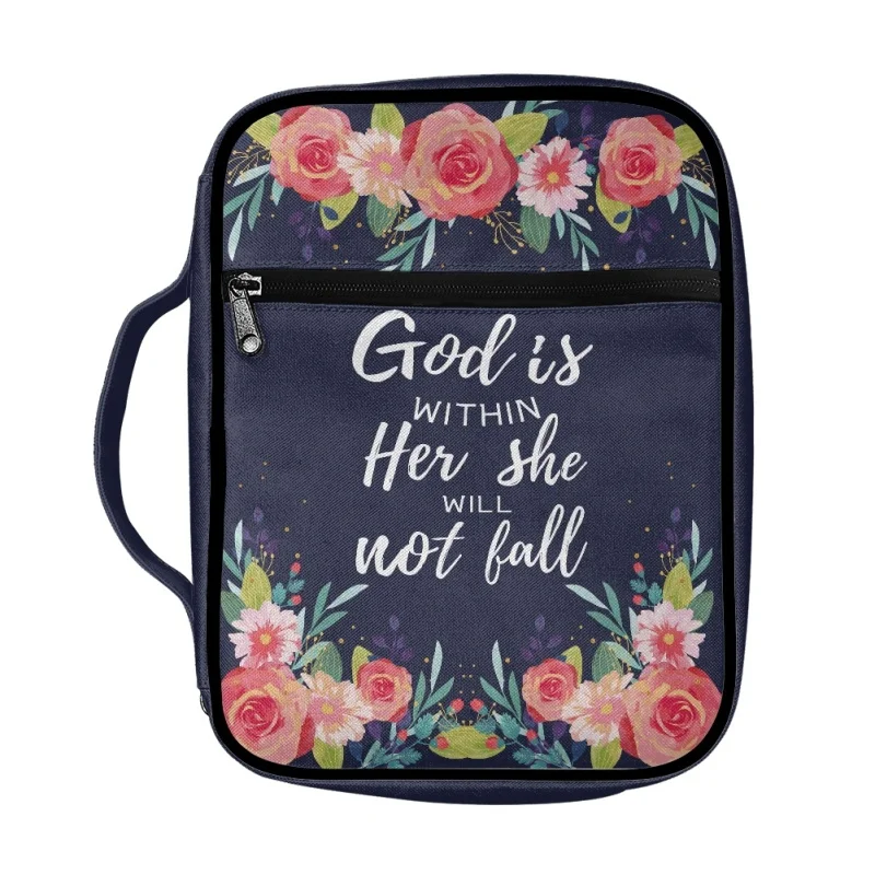 Bible Cover 1pcs Large Bible Study Book Holy Cover Case Carry Bag Protective Canvas Handbag Book Storage Bag for Lady Organizing