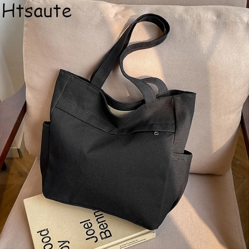 

Autumn Solid Color Shoulder Shoulder Bags for Women Retro Large Capacity Handbag Ladies Tote Bag Casual Travel Female Handbags