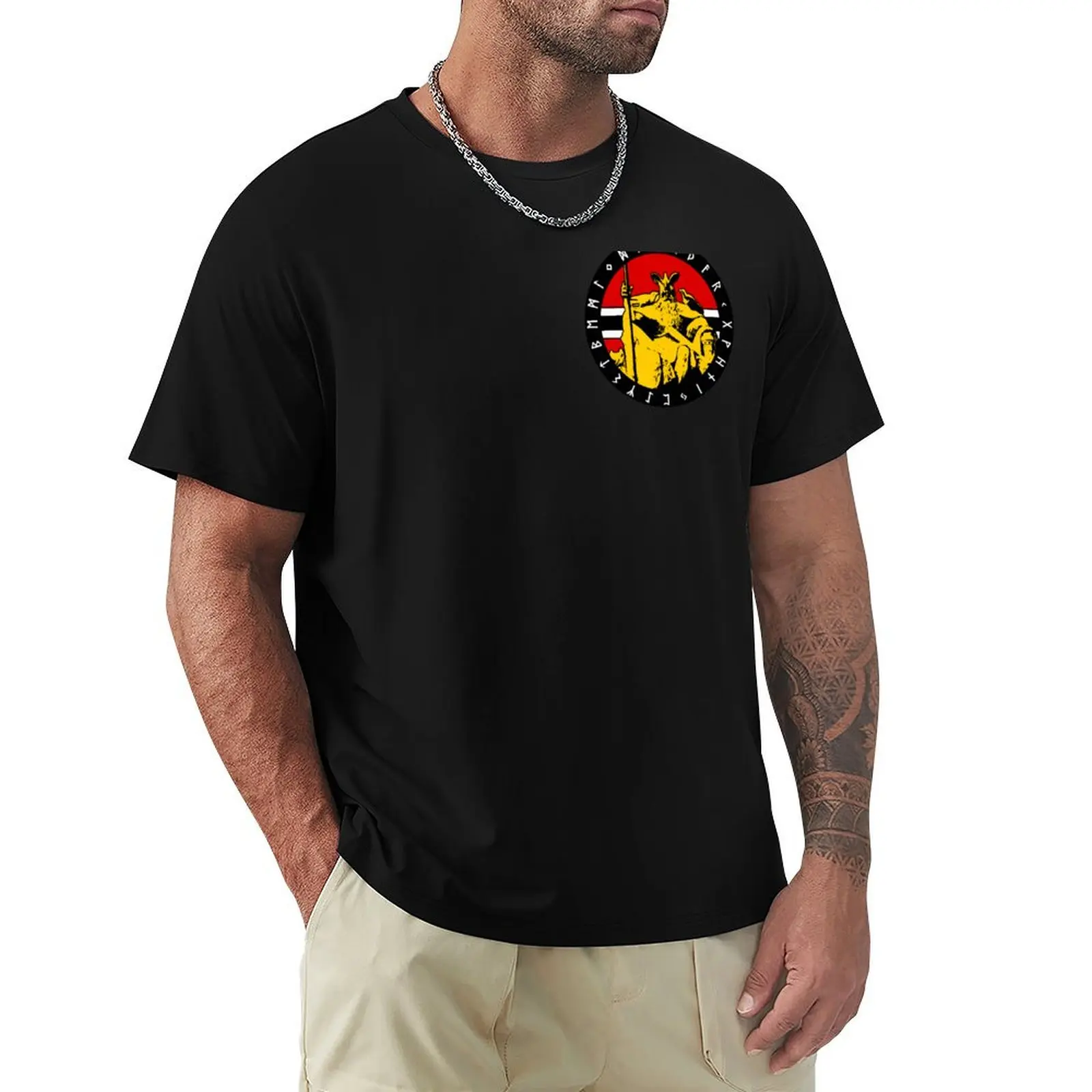Odin with Runes T-Shirt Gym Exercise Short Sleeve T-Shirt
