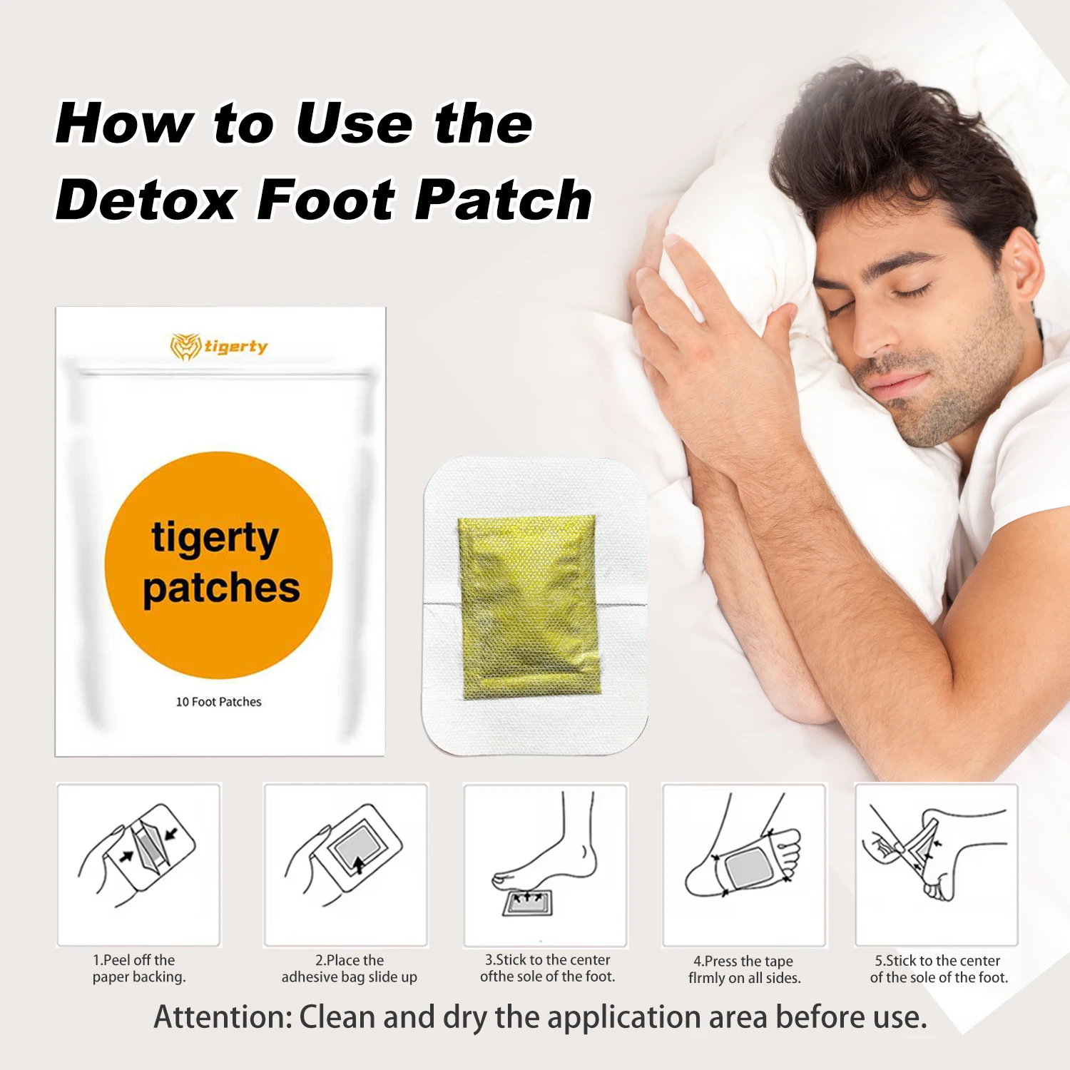 Plant-Based Foot Comfort Pads - 10 Pcs Bamboo Vinegar Ginger Stickers | Relaxing Nighttime Use | Moisture-Absorbing Design