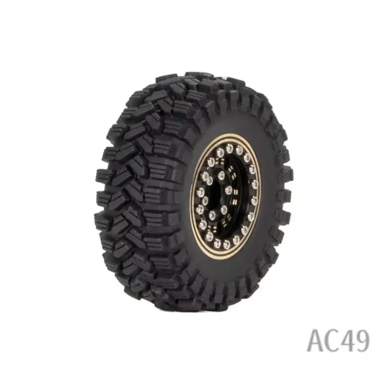 

C9-For Traxxas 1/18 TRX4M Land Rover 1.2-Inch Brass Wheel Tire 1/24 SCX24 FMS
