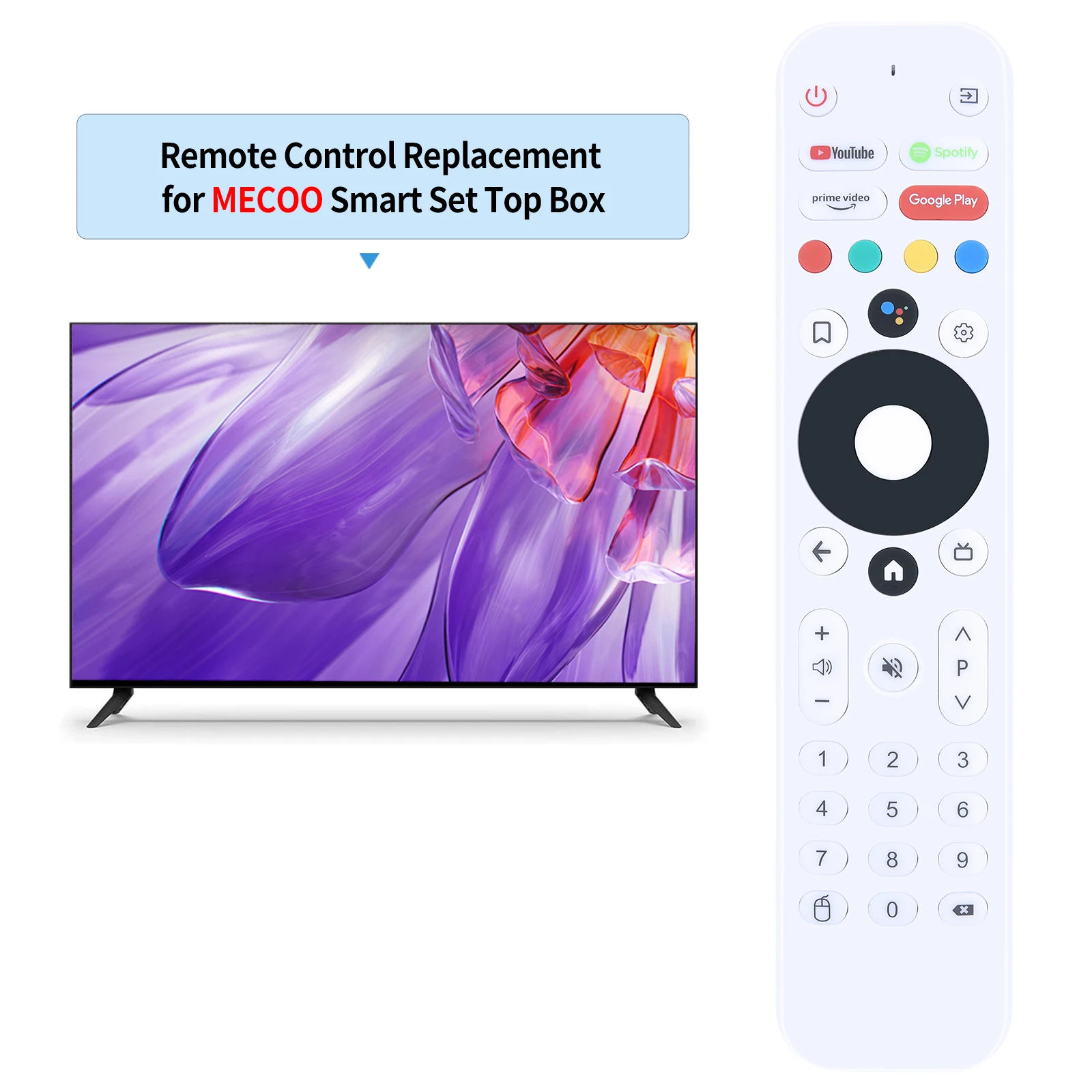 Remote control for MECOOL HomePlus KA1 Hybrid DVB T2 android 11 smart set top box