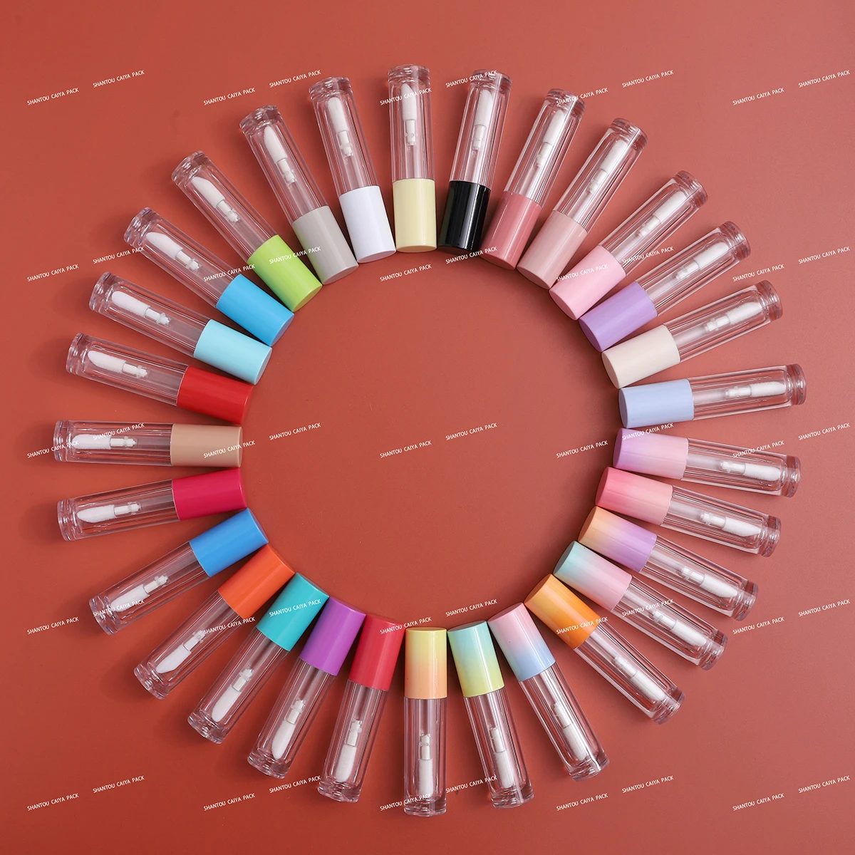 

C'YA 29 Colors Custom Logo Big Brush Lipgloss Tube 5ml Plastic Transparent Lip Tint Bottle Empty Lip Gloss Lip Glaze Tubes