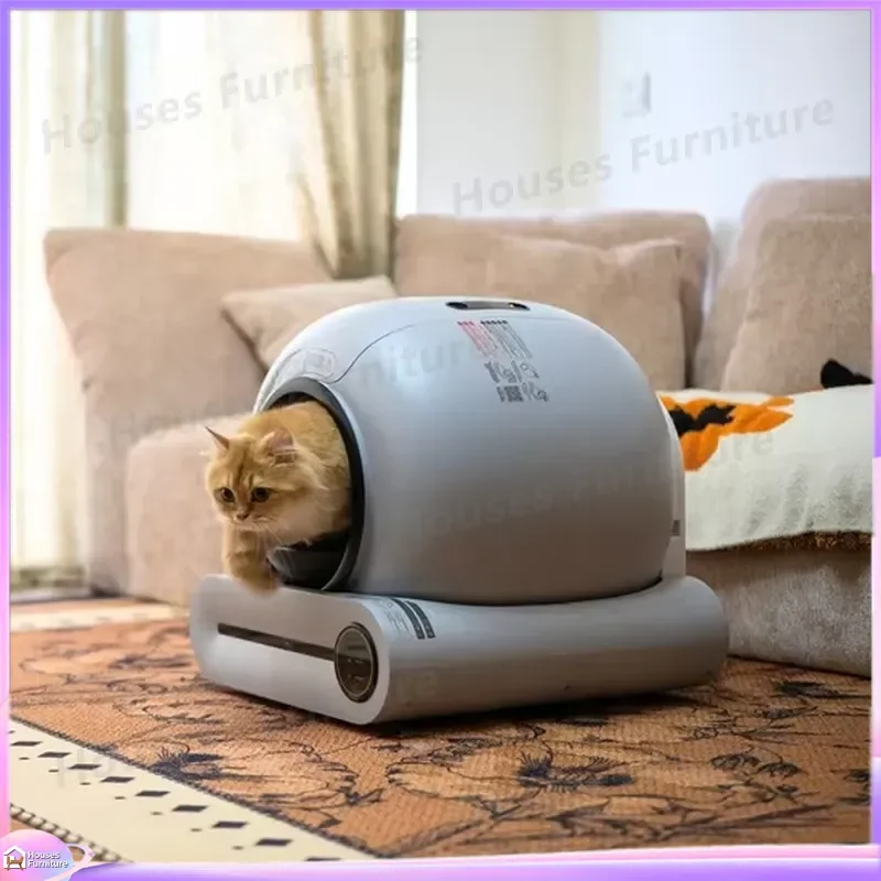 Automatic Self Cleaning Cat Litter Box for Kittens and Adult Cats Slow Running Anti Crushing Safety Mechanism Smart Odor