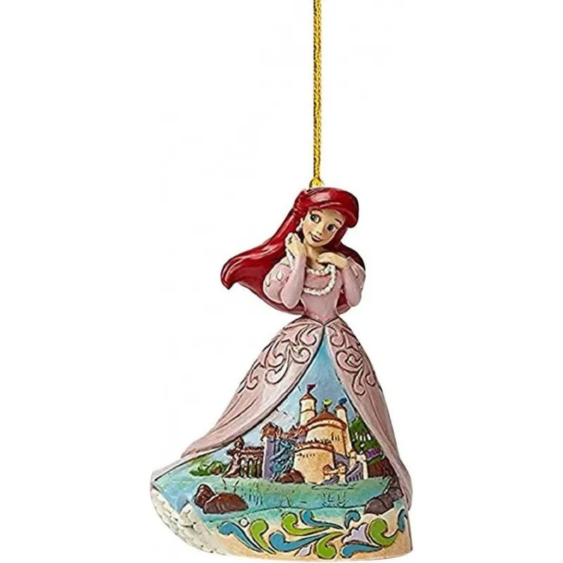 الكرتون سنو وايت سندريلا ارييل أورورا الأميرة قلادة شجرة عيد الميلاد الديكور مركبة شنت الحلي الفتيات الاطفال هدية