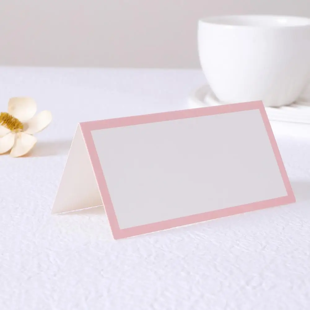 

Foldable Table Cards Table Place Cards Elegant Wedding Place Cards Set for Table Setting Blank Seating Tent Name with for Party