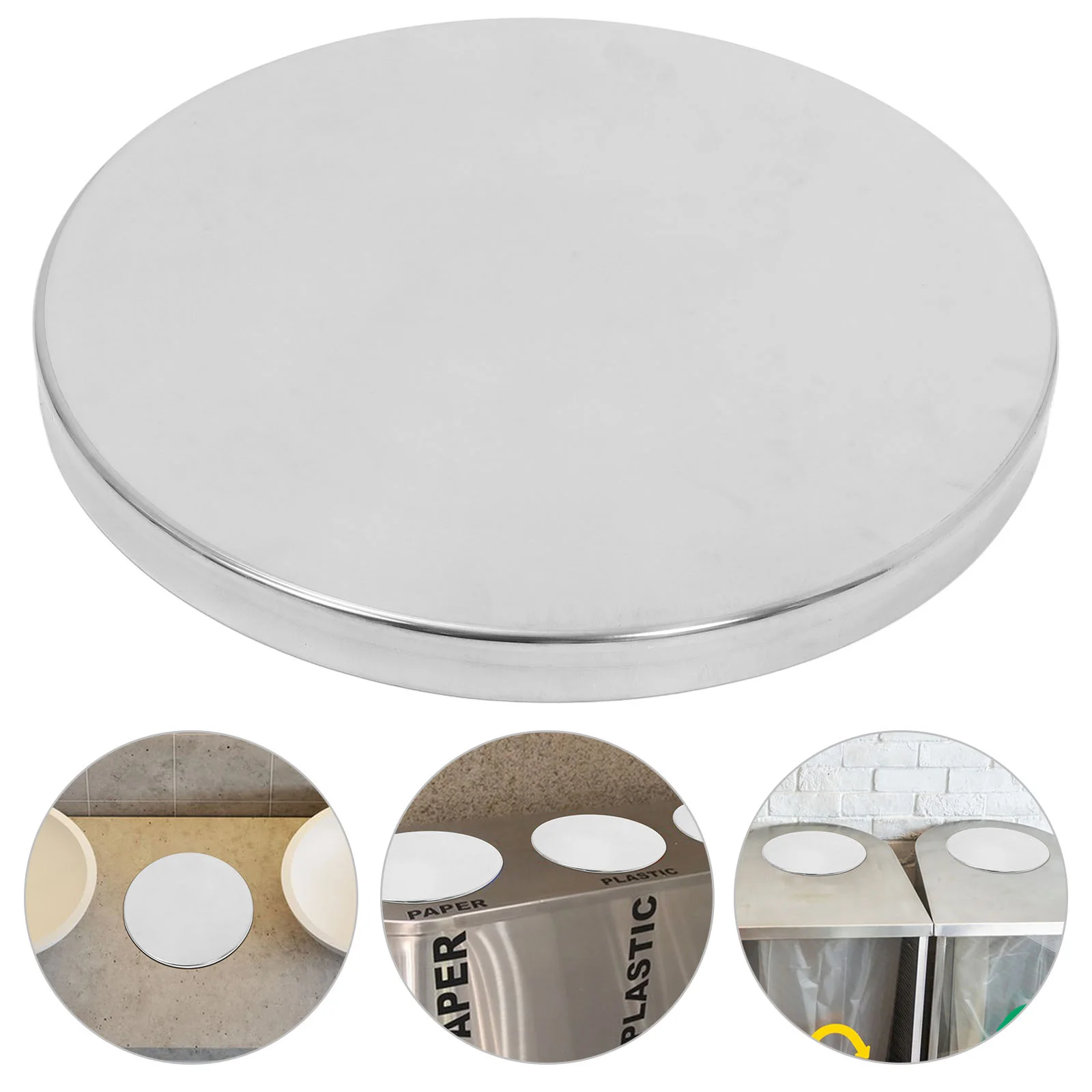 

Round Trash Can Lid For Kitchen And Bathroom Stainless Steel Cover Garbage Can Lid Stainless Steel Cover Replacement Trash Bin L