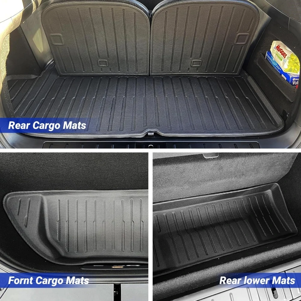 For Tesla Model X Floor Mat 2021 2022 2023 2024 Model X 3D All Weather Full Set Floor Liner Interior Accessories Left Hand Drive