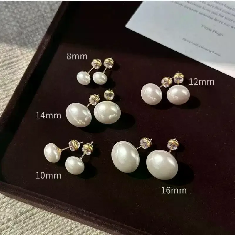 New French Elegant Pearl Earrings For Korean Fashion Wedding Jewelry Party Women's Sweet Accessories Gift