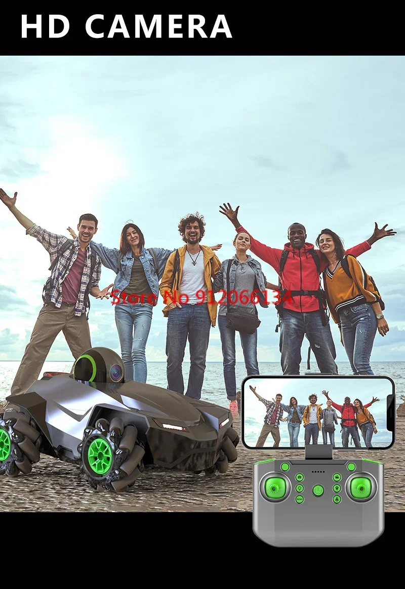 WIFI FPV Car Smart WIFI FPV HD Camera Remote Control Car 2.4G Stunt Drift Gesture Photograph Up Down Rotation RC Racing Car Toy