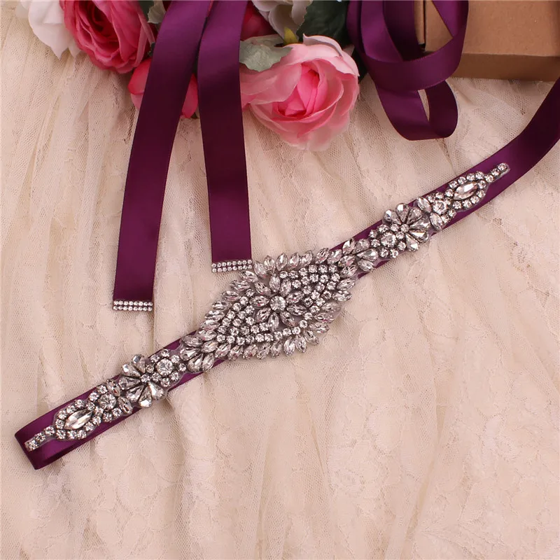 Bridal Handmade Rhinestone Belts for Women Accessories Party Crystal Wedding Dress Belt Strass Bride Sash Bridesmaid Gift