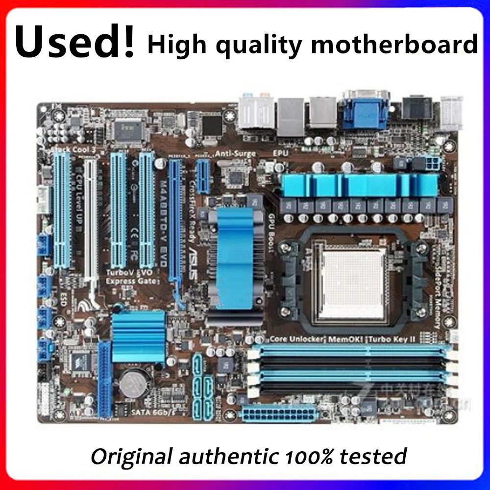 

For ASUS M4A88TD-V EVO Motherboard Socket AM3 DDR3 For AMD 880G Original Desktop Mainboard SATA II Used Mainboard