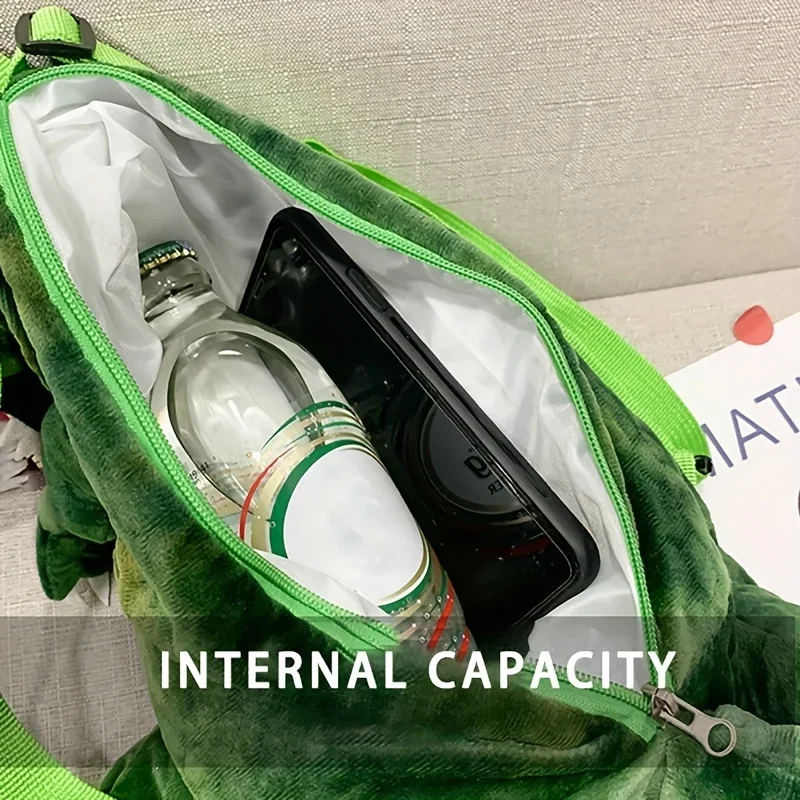 어린이를 위한 플러시 티라노사우루스 백팩 조절 가능한 스트랩과 지퍼가 있는 공룡 가방 소년 소녀를 위한 공룡 의상 액세서리