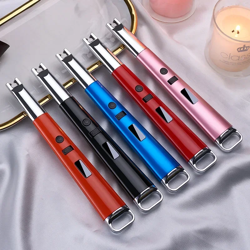 USB Portable Electric ARC Igniter Kitchen Gas Stove Ignition Tools Outdoor Camp Rechargeable Flameless Pulse Candle Long Lighter