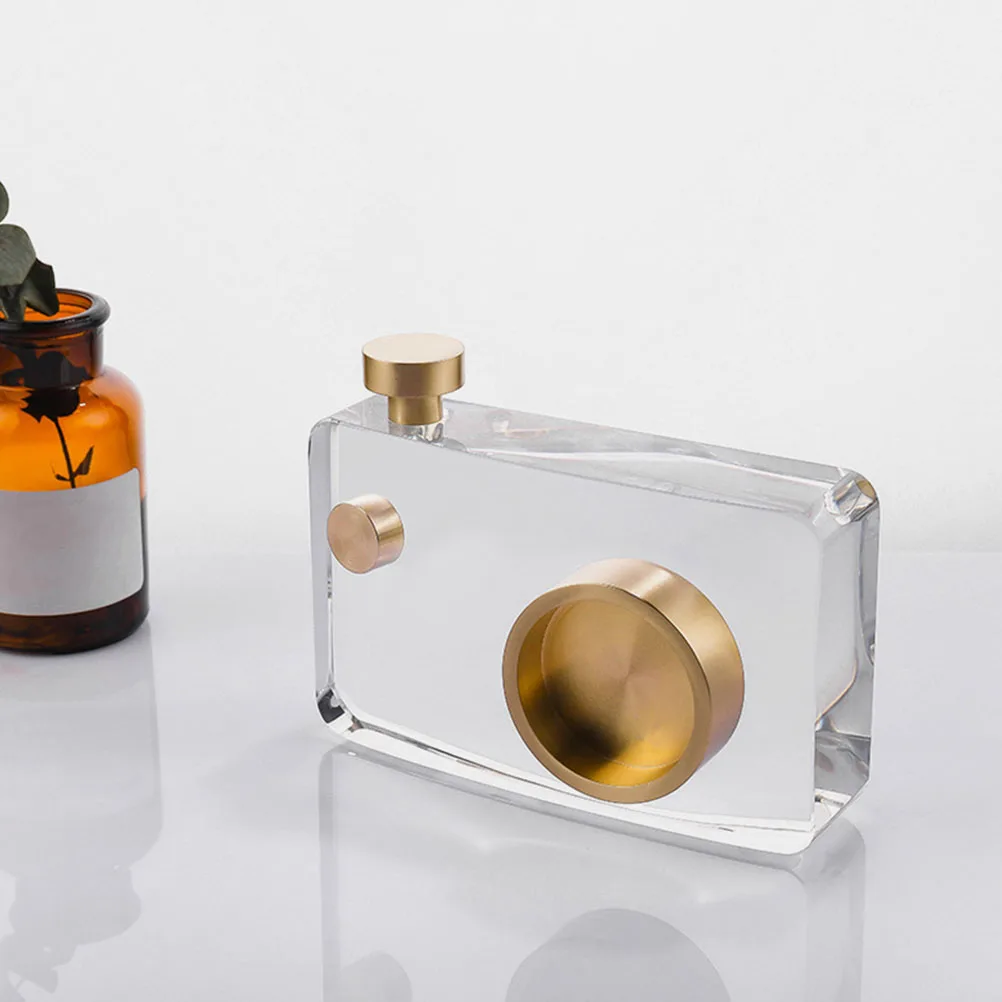

1pc Crystal Camera Decor Miniature Model Home House Indoor Studio Ornament Durable Metal Portable Delicate Craft Gift