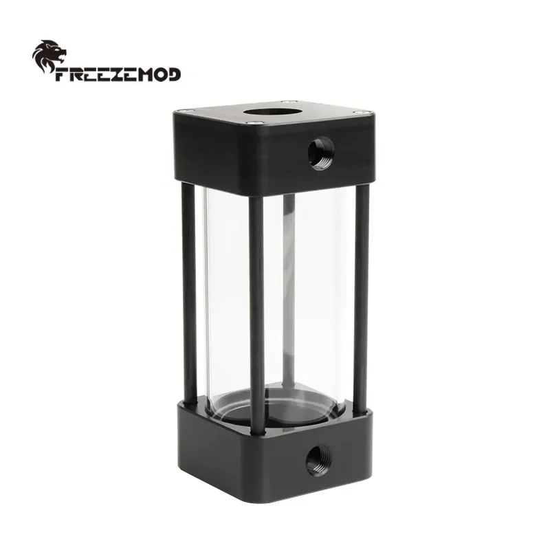 خزان المياه البورسليكات FREEZEMOD OD60mm صندوق مياه دائري مبرد بالماء غطاء بوم G1/4 خيط 159/209/259 مللي متر طول MOD PO-DLB