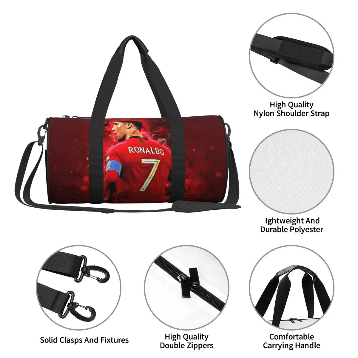 Cr7 bolsas de deporte para hombre, bolsa de gimnasio con diseño divertido de cristiano Ronaldoed, Oxford, Vintage, para viaje y Fitness