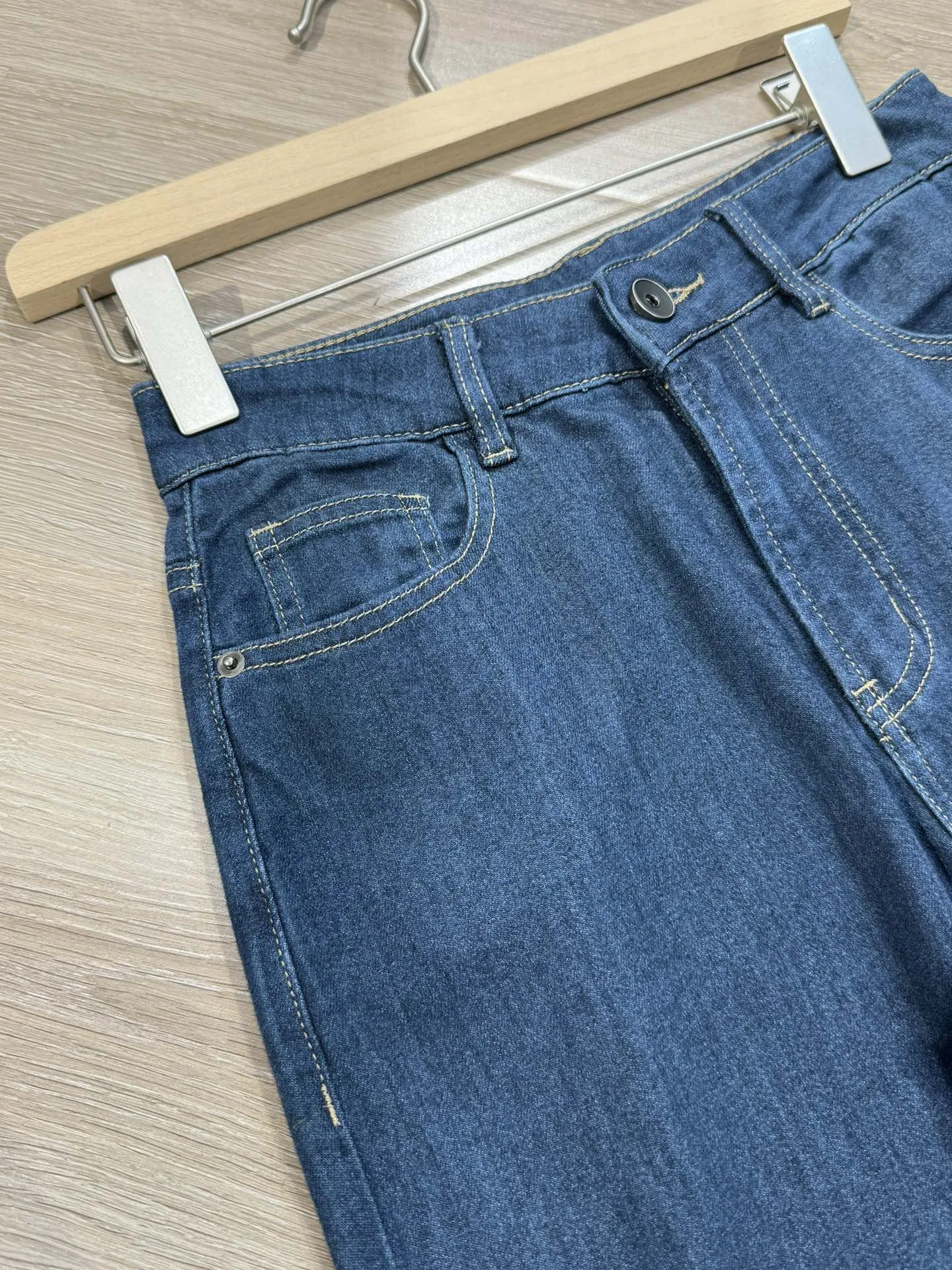 Lente Herfst B * C Damesjeans Hoge Taille Slanke All-Match Wijde Pijpen Broek Damesblauwe Spijkerbroek Dameskleding