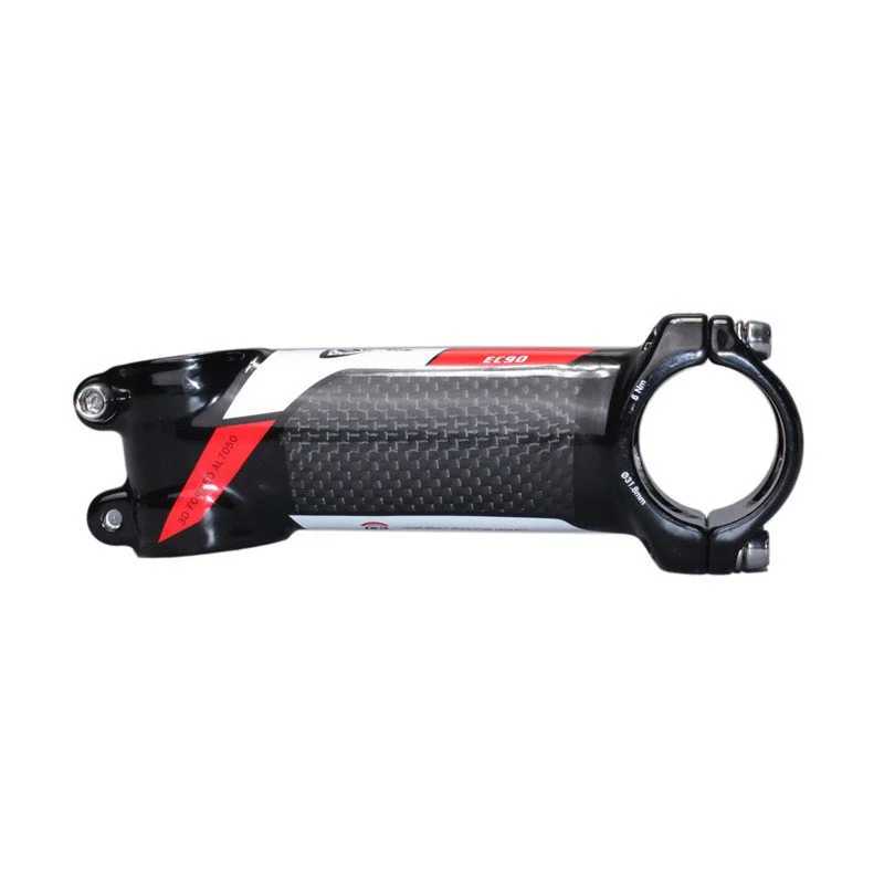 EC90 Carbon Fiber and Aluminum Alloy Road Mountain Bike Stem, Riser 6 Degree Bicycle Stem, Cycling Parts, 3K Glossy