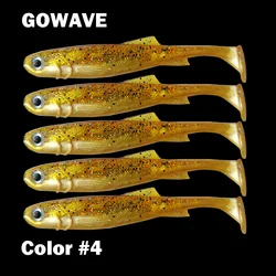 7.5cm/10cm/12.5cm Fishing Soft Plastic Lures 5pcs Silicone Paddle Tail Spark Shad Worm Swimbaits Bass Trout Pike Leurre Souple