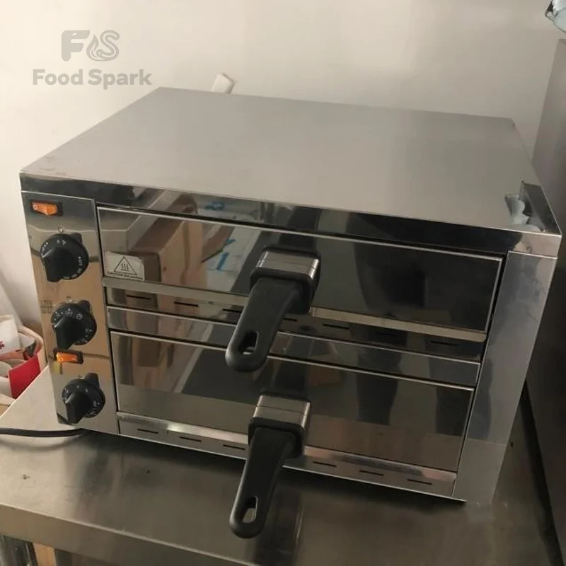 Commercial Single/Double Layer 14/16 Inch Stainless Steel Pizza Oven Toaster Electric Baking Oven for Home and Restaurant