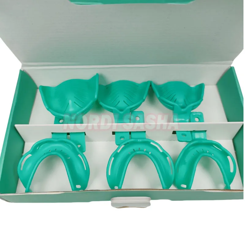 6Pcs/Box Dentpark Dental Full Dentures Customizable Thermoplastic Impression Tray 2.0 Small/Medium/Large (Upper Lower)