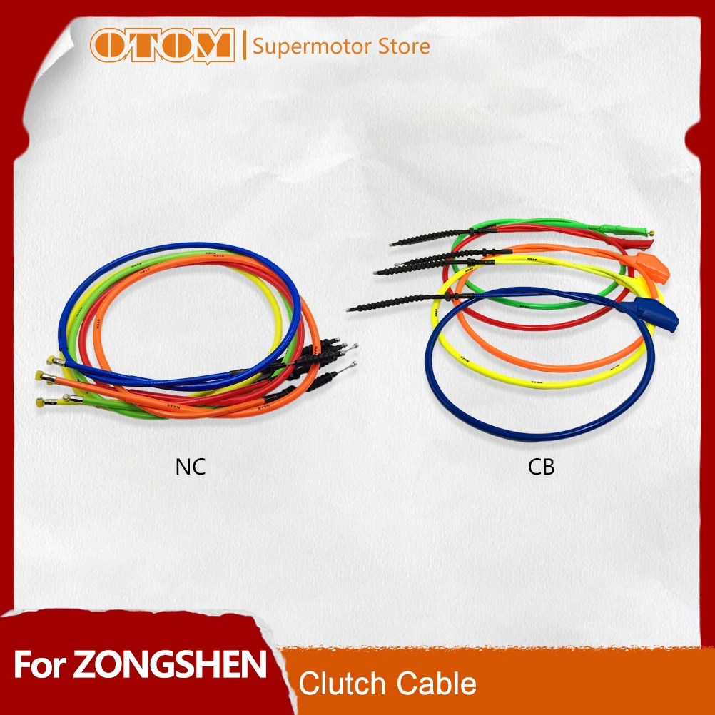 

OTOM Motorcycle Clutch Cable Wire 316 Stainless Steel Core Low Damping Colorful Line Enduro Engine For ZONGSHEN NC CB Motocross