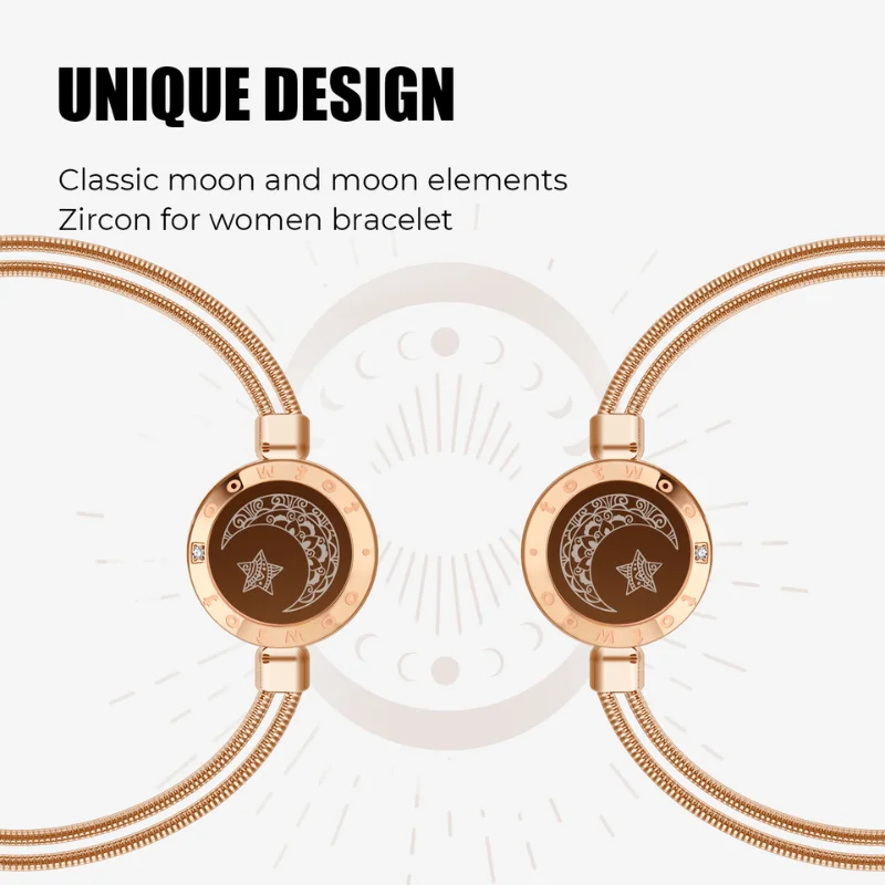 Totwoo Long Distance Touch Bracelets for Friends Vibration Smart Bluetooth Pairing Jewelry Gifts for Mother and Daughter