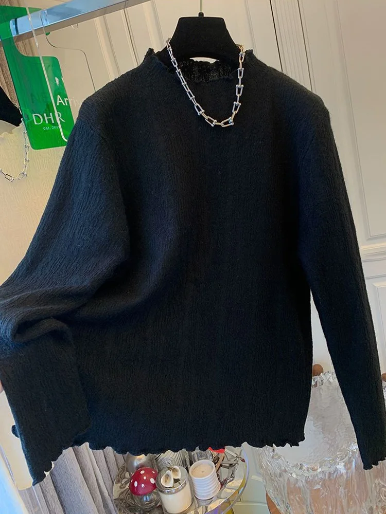 Cseta E de Manga Larga con Borde de Ma Blanca, Corte Hoado y Estilizador para Hombre y Mujer, Estilo Casual, ...