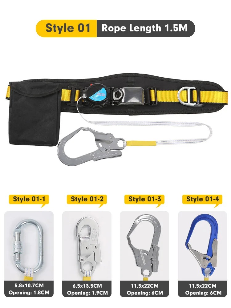 Retractable Fall Arresting Belt High-altitude Work Harness Exterior Wall Work Anti-fall Outdoor Electrician Safety Belt