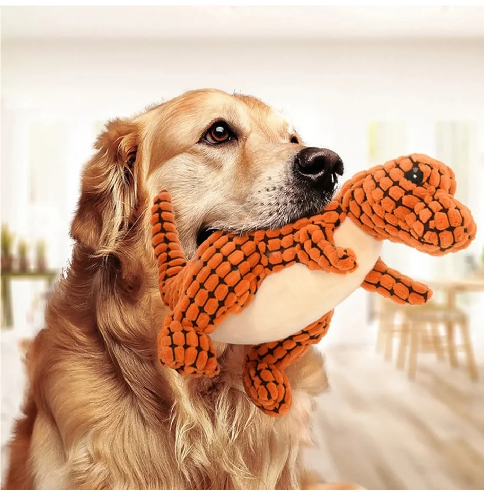 

Cats and Dogs Pet Plush Dinosaur Toys Interactive Dog Chew Toys Plush Stuffing Pet Supplies Dog Toys for Small Dogs
