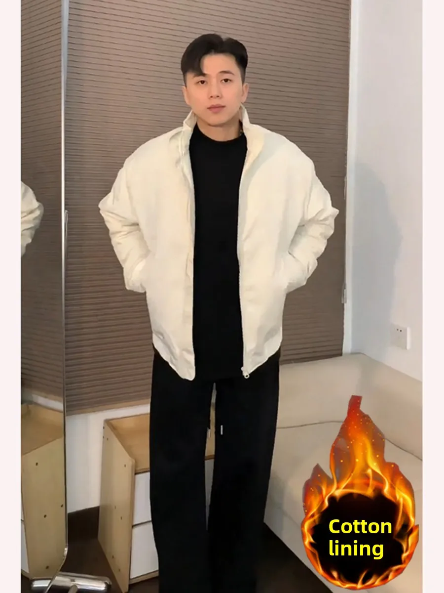 

Мужская хлопковая куртка-пилот, зимняя теплая утолщенная куртка в американском стиле, повседневная, свободного кроя, с длинными рукавами, на молнии, цветная