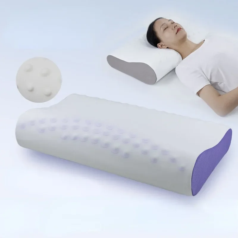 Nackenkissen, Memory-Schaum, Sommerkühlung, Eisseide, Nacken-Schlafkissen, Nackenkissen für seitliche Rücken- und Bauchschläfer