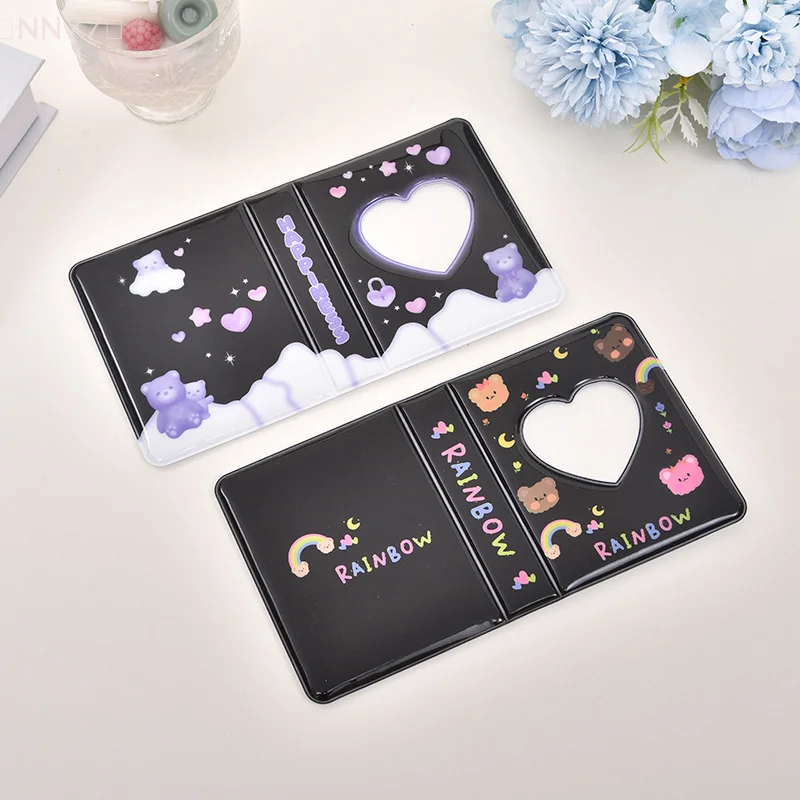 Cute Photo Album 3 Inch Love Heart Hollow Picture Storage Case Kpop Card Binder Name Card Book Photocard Holder 36 Pockets