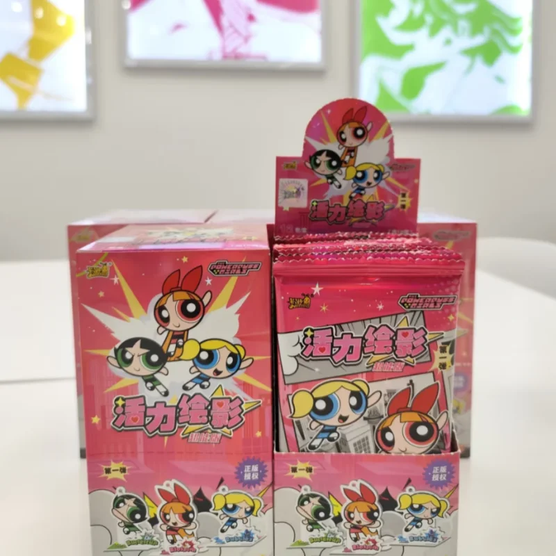 

В наличии оригинальные карты Powerpuff Girls, стоячие тарелки, акриловая жизненная живопись, супер издание, анимация, мультяшный подарок с изображением имени