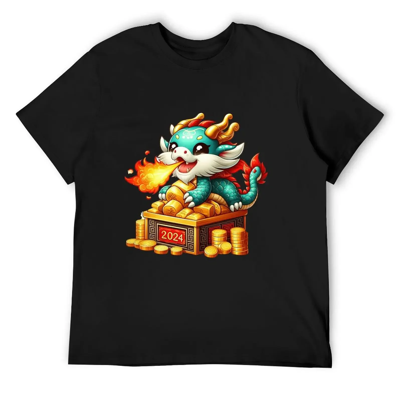 

2024: Year of the Dragon T-Shirt oversized graphic tee cute clothes anime t shirts vintage t shirt men