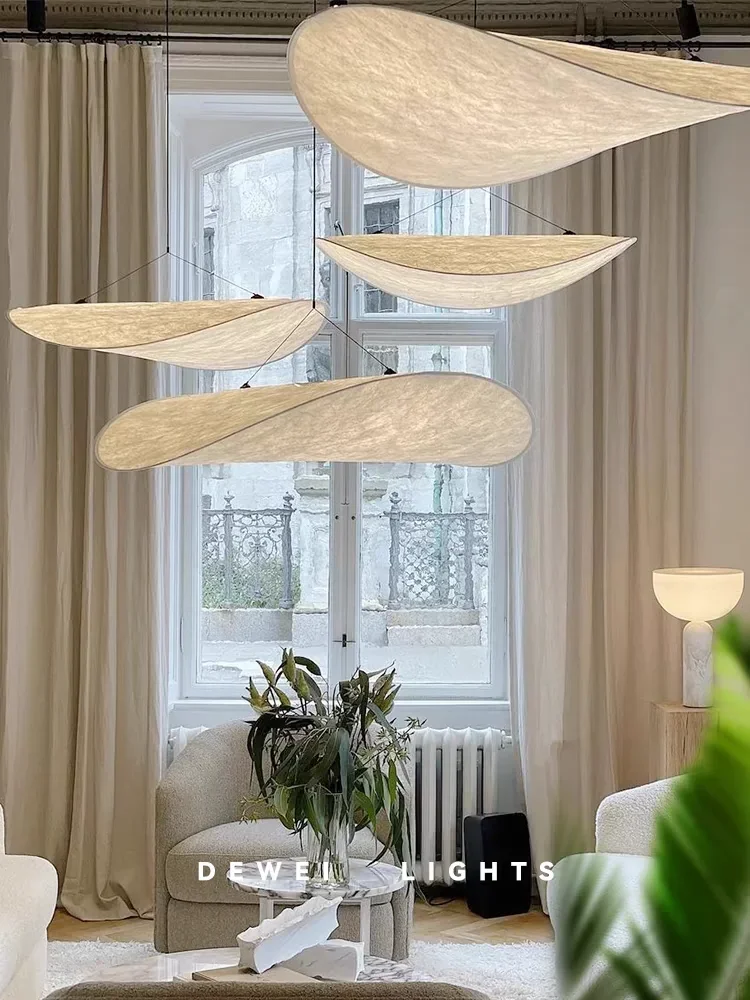 

2024Nordic Vertigo Silk Pendant Lights Modern Suspension Ceiling Lighting Led Chandelier for Living Room Bedroom Loft Home Decor