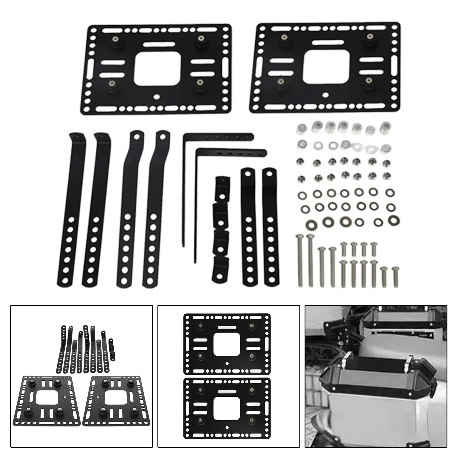 

Mounting Bracket Kit Replacement Hardware Assembly Hard Saddlebag Box Trunk